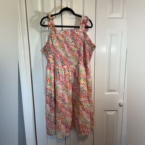 JODIFL Colorful Floral Midi Dress